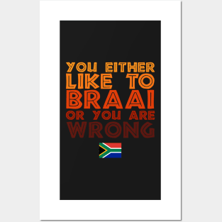 Like To Braai Joke South Africa Posters and Art